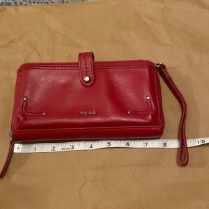 The sak red wristlet wallet